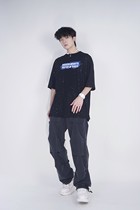 Raleurone LuoNai21ss lazy casual design feel pleated pants