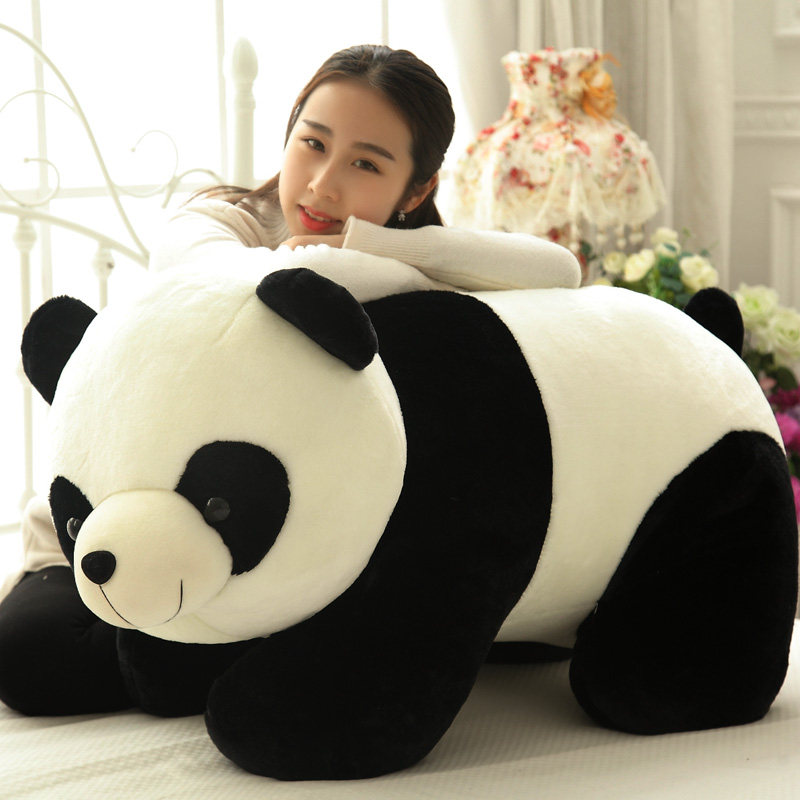 Panda Fur Suede Toy Paparazzi Hugging bear Giant Panda Cuddle Pillow Children Cloth Dolls Doll Girl Girl Day Gifts