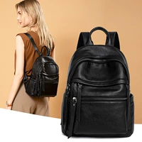 Черный рюкзак, универсальная сумка через плечо для путешествий для отдыха, небольшая сумка