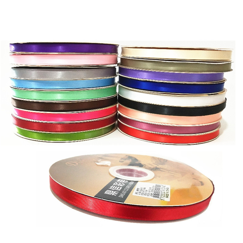 Dingxin 1cm Solid Color Ribbon Clothing Satin Ribbon Fruit Gift Box Cake Baking Decoration Luggage Fresh Fabric Ribbon