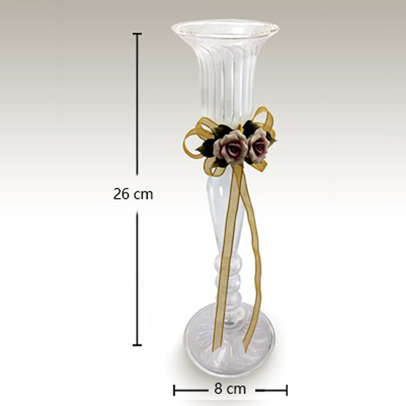 MURANO Modern Simple Handmade Ceramic Flower Candlestick Glass Swing Wedding Ceremony Party Gift