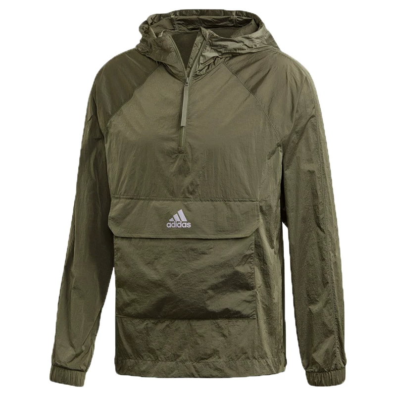 Мужская куртка Adidas с тремя полосками, полузастегивающая ветровка H39244 FI0618 GF4047