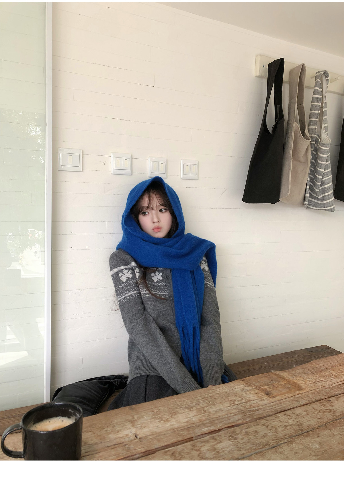 라운드 넥 오픈 가디건 쇼트 스타일 공정한 섬 스웨터 여자 가을 겨울 슬림해 보이는 느긋한 바람 몸매 가꾸기 오픈 가디건 맨위 로드 중 상세 이미지 28