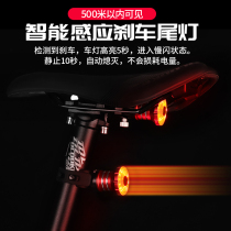 French BLOOKE mountain bike night tail light led usb charging smart sensor brake light tail light