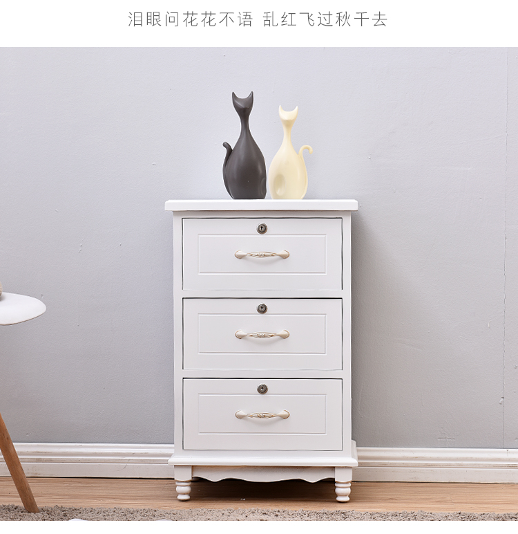 Châu Âu tủ đầu giường rắn gỗ tủ nhỏ gọn phòng ngủ giường tủ bảo quản hiện đại với khóa giao dịch nhỏ đơn giản giá rẻ - Buồng tủ nhựa quần áo