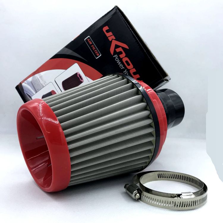 Xe sửa đổi đầu vào dòng chảy cao nấm đầu thép không gỉ có thể rửa không khí lọc phổ quát ống thổi kit chổi lau bụi xe ô to