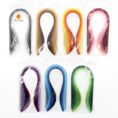 Mengsheng Education Gradient color roll paper 7 colors Origami roll paper painting paper-cut work accessories