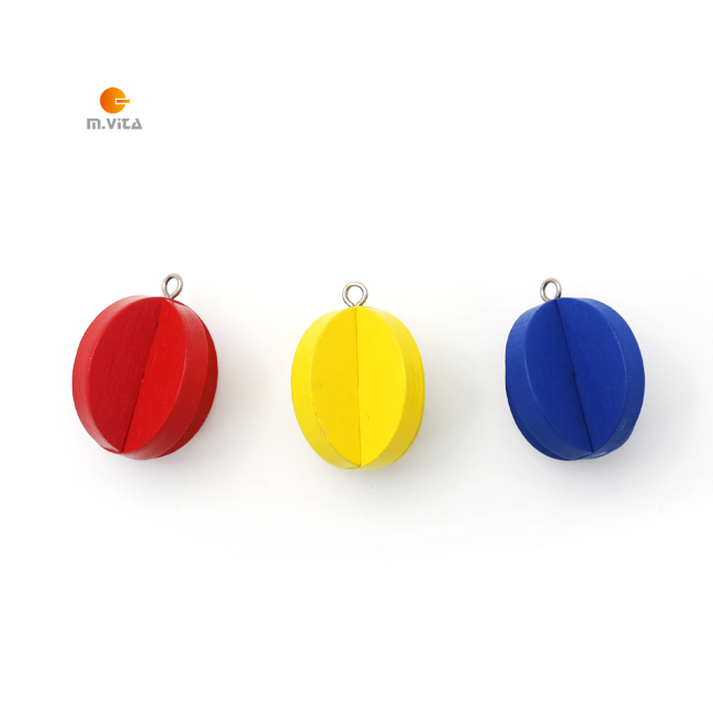 Montessori Montessori Teaching Aids Newborn Teaching Aids Sensory Coordination Grip Charm Three-color Sphere (Without Line)
