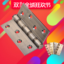 Solid hinge PVD gold wire drawing stainless steel hinge 4 inch 3mm room door bearing 4430 hinge single sheet price