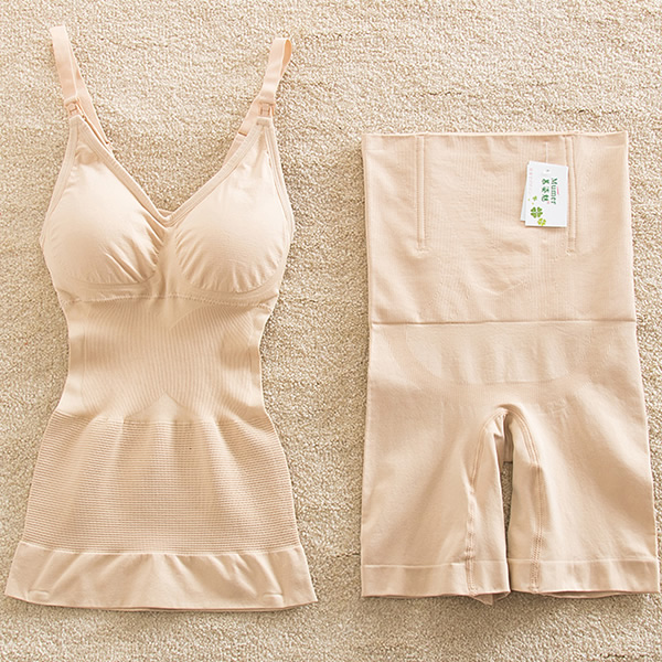 Khóa mở cho con bú cáp treo sau sinh cơ thể định hình bụng chia phù hợp với mùa xuân và mùa hè corset giảm béo bụng thoáng khí áo lót su