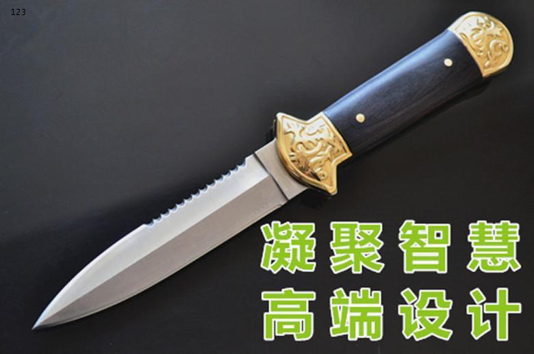 Dao thẳng Mỹ hoang dã sống sót saber ngoài trời tự vệ độ cứng cao công cụ lĩnh vực nhỏ dao thẳng dao gấp dao - Công cụ Knift / công cụ đa mục đích kìm mở phe đa năng