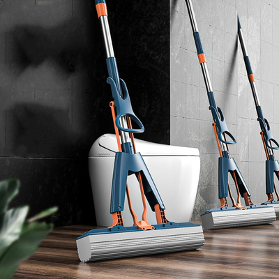 欧逸海绵拖把免手洗干湿两用对折式家用懒人