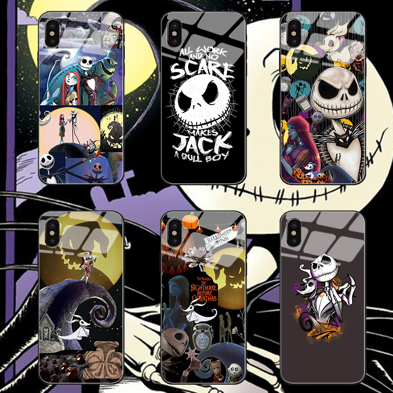 Suitable for iPhone 14 Pro Protective Case Nightmare before Christmas Jack Sally Halloween 16 Pro Max Huawei Mate 60 Xiaomi Honor Samsung S24 Apple 15 Phone Case