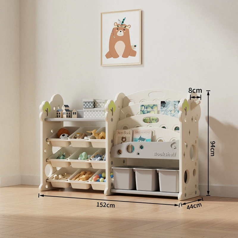 Toy, multilayer storage system, book with pictures, capacious bookshelf, classification