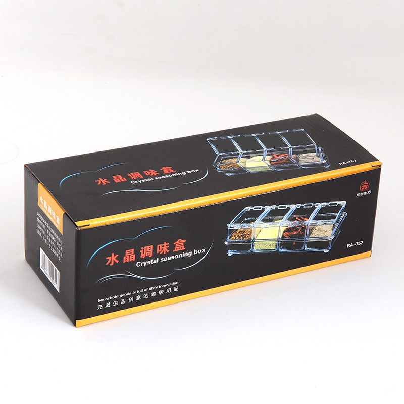 đèn led nháy theo nhạc 16 cột Nhà bếp sáng tạo cần thiết hàng ngày bộ phận lưu trữ nhỏ hàng hóa gia vị jar gia vị hộp nhựa gia vị hộp bộ - Thiết bị sân khấu đèn pha led 30w