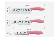 Dao cắt thực phẩm cho trẻ em dao cắt gốm in dao cắt thép không gỉ đặt hộ gia đình cắt dao thớt kết hợp dụng cụ nhà bếp - Phòng bếp