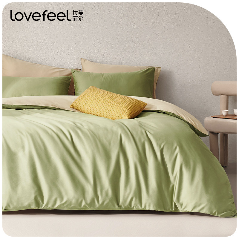 Lovefield 60s Xinjiang cotton four-piece set pure cotton bed sheet cotton bedding quilt cover spring and summer bed three-piece set