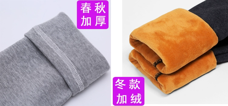 Phiên bản 2018 của các quý cô cotton mặc quần legging mùa thu đông dày cộng với chân váy nhung mỏng co giãn cỡ lớn cho nữ
