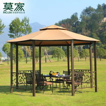Outdoor hexagonal pavilion octagonal tent wrought iron outdoor activities canopy courtyard villa Pavilion awning