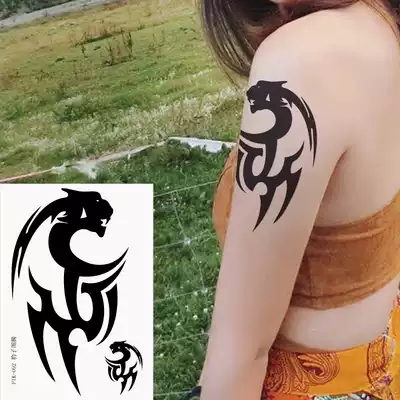 Personality fashion arm wrist chest foot cheetah leopard totem tattoo sticker waterproof durable P092