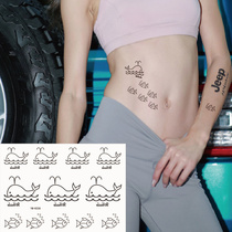 Small fresher sexy arm wrist breast and neck multiple totem fish flying fish whale tattooed stickup waterproof persistent K038