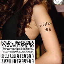 Small Fresh Mini Sexy Floral Arm Four Flowers Body English 26 Letters Tattoo Sticker Waterproof Lasting P060