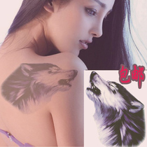 European and American body color painted back big picture large flower arm wolverine tattoo Wolf Tattoo Sticker waterproof lasting CX035 Buy 2 send 1
