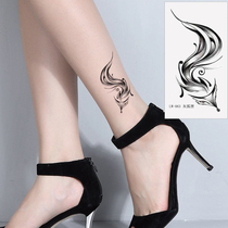 Small frescoed sexy student wrist arm leg cute little animal black fox tattoo patch waterproof male and female LW063