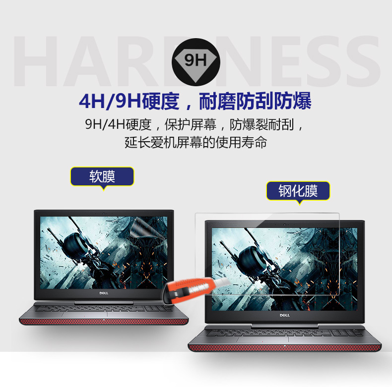 dell Dell bức xạ máy tính xách tay màn hình phim 15,6 inch thép xanh 15 13,3 bảo vệ bộ phim 14 tinh thần 50.005.488 hơn chống chống phản chiếu màu xanh phim màn hình - Phụ kiện máy tính xách tay decal máy tính