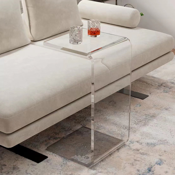 Light luxury acrylic side table sofa small side table simple living room Internet celebrity bay window small table coffee table transparent corner table