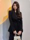 Celebrity-Style Black Blazer Suit for Women, Spring and Autumn High-Waisted Flared Pants, Professional Formal Wear, Elegant Two-Piece Suit