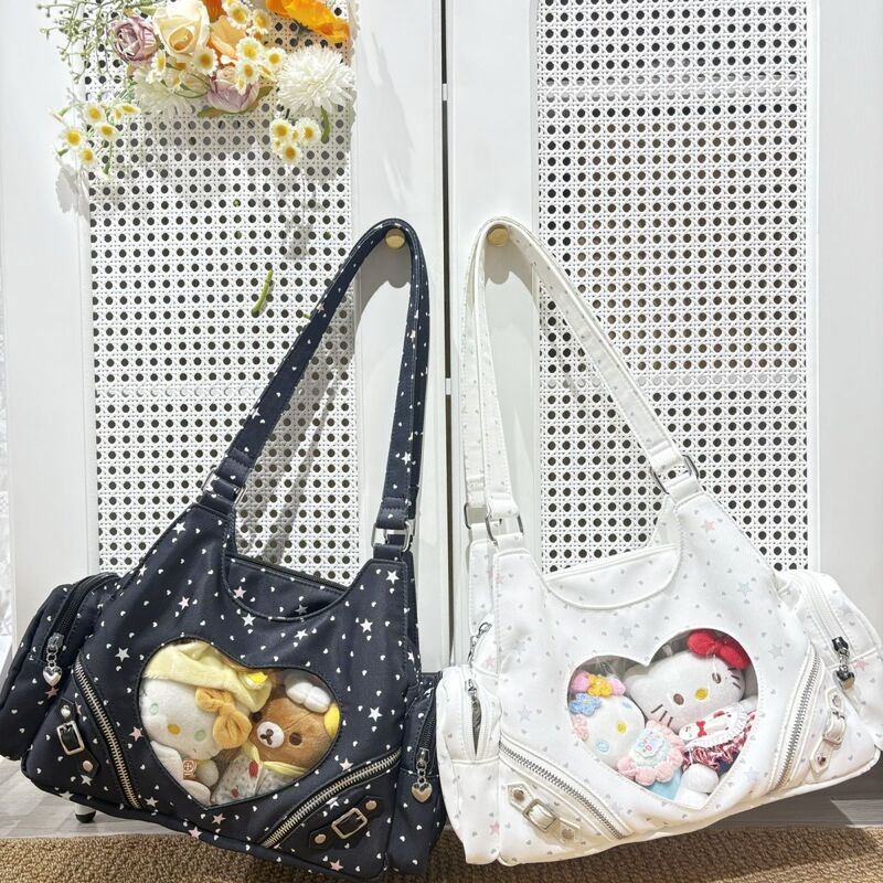 Smol Original Two-Dimensional Angel Star Y2K Sweet and Spicy Style Korean-Style Printed Shoulder Bag Versatile Commuter Bag