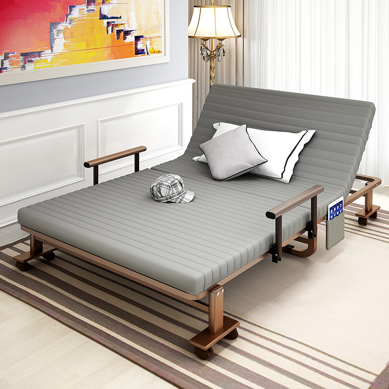 Fold-out bed single bed Portable office lunch bed rental simple bed room double companion bed Home lunch bed