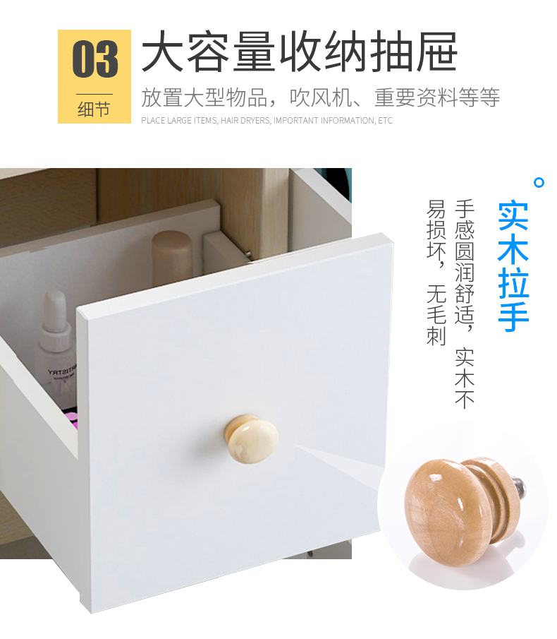 Bàn trang điểm Yijiada đơn giản Châu Âu căn hộ nhỏ phòng ngủ Bàn trang điểm đa chức năng tiết kiệm không gian bàn thời trang hộ gia đình - Bàn bàn học chống gù chống cận dergo