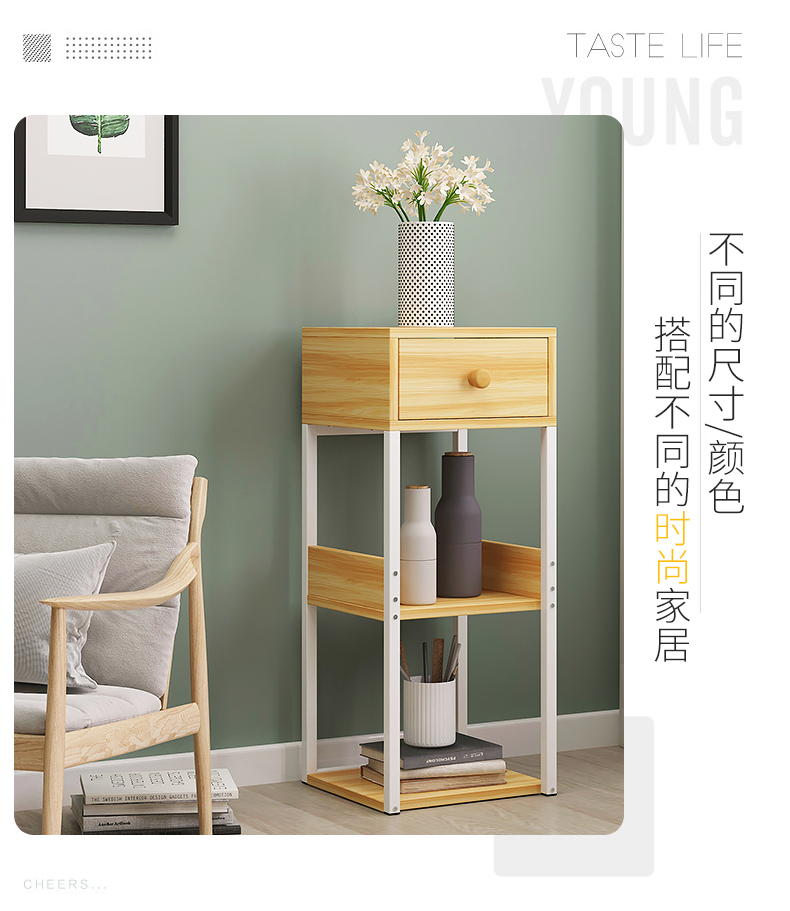Giá đỡ hoa đơn giản hiện đại trong nhà chậu hoa lưu trữ hộ gia đình giá đỡ sàn kệ thịt màu xanh lá cây giá hoa - Kệ kệ để đồ bằng gỗ