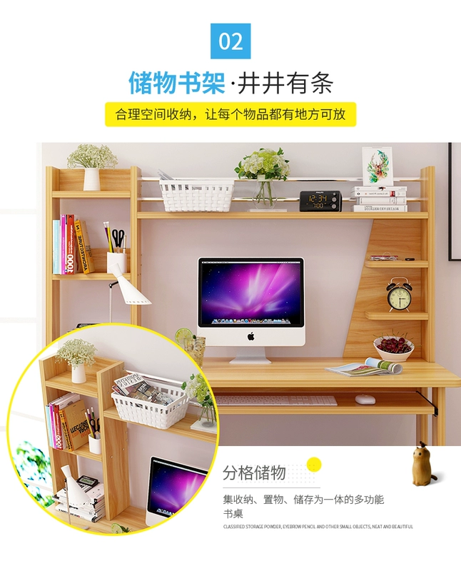Bàn máy tính Bàn 60cm kết hợp tủ sách bàn học sinh học sinh bàn viết bàn không gian tỉnh đa chức năng bàn - Bàn bàn gỗ tròn
