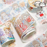 Частые рулоны симпатичных девушек Миллион пикселей и бумажная лента экологически чистые наклейки с аккаунтом для чернил декоративные материалы коллажа