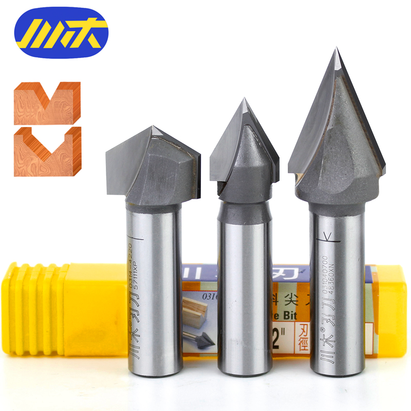 Sichuan wood woodworking cutter V type inclined sharp knife advertisement engraving repair edge engraved milling cutter groove repairing edge chamfering gong knife