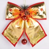 Рождественский золотой очень большой аксессуар с бантиком