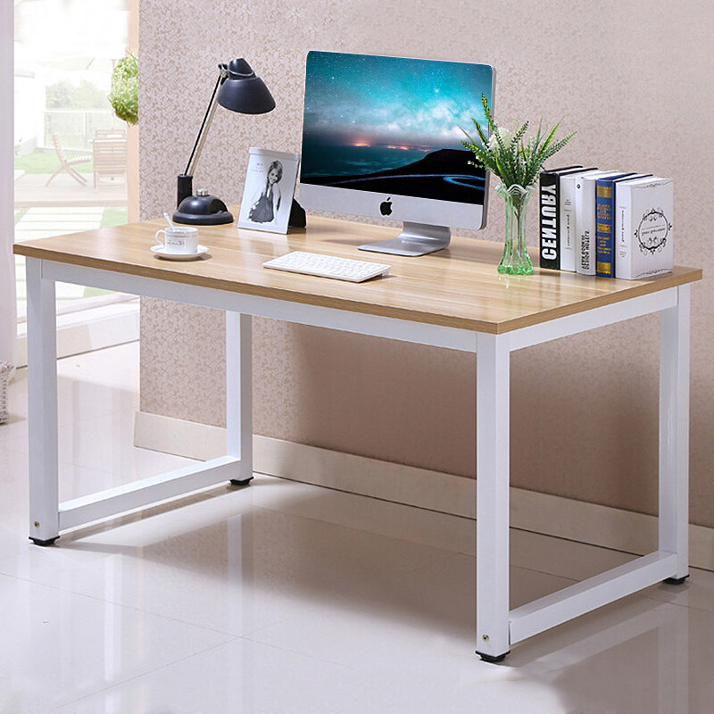 Zhuhai Simple Office Computer Desk Modern Minimalist Staff Working Table Home Book Room Desk Sub Steel Wood Desk