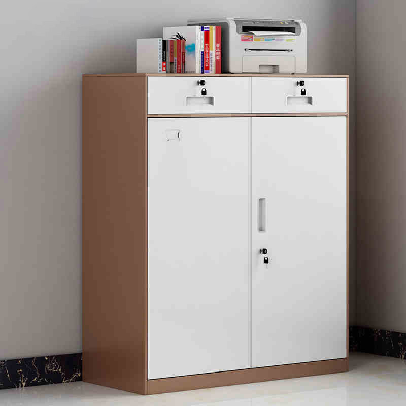 Steel two bucket next section file low cabinet staff file data cabinet thickened with lock floor-to-ceiling door locker