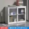 Steel wide middle six upper section glass sliding door low cabinet Office with lock file cabinet Household balcony iron storage cabinet