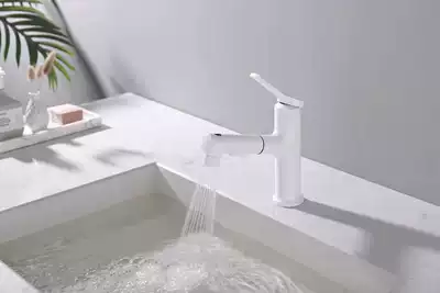 Pure copper drawing basin faucet