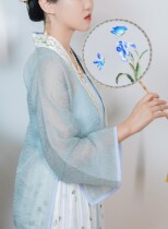 Hanfu Song genuine silk mulberry silk imitation Huang Sheng Tomb in front of short rear length cardiovert 100 rosedress