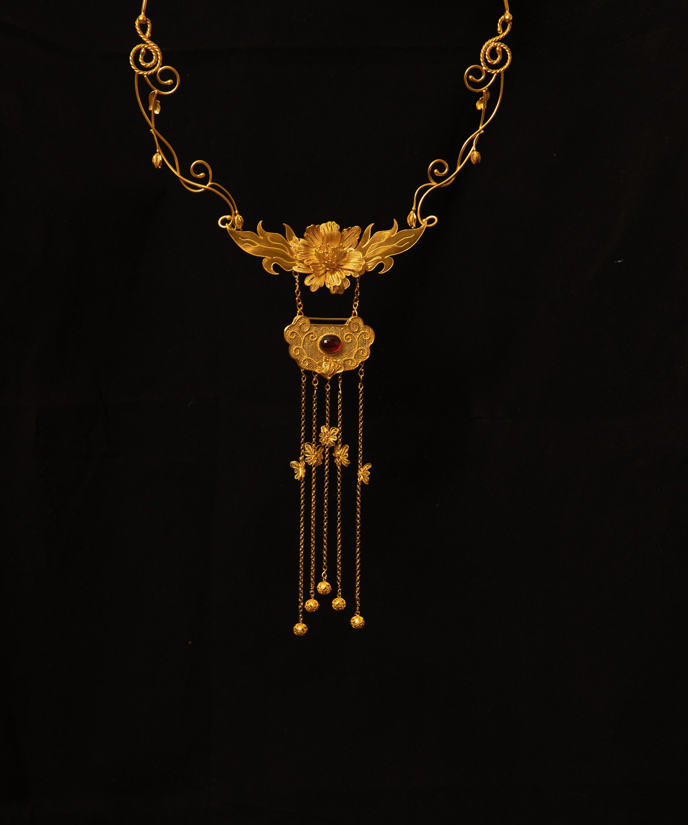 Hanclothing Accessories Non-Level Silver Gilded Peony-Plated Collar