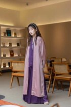 Painted Han suit Song-made pure colour Three-acetate for a cardiovert 100 rosedress with two pieces of skirt