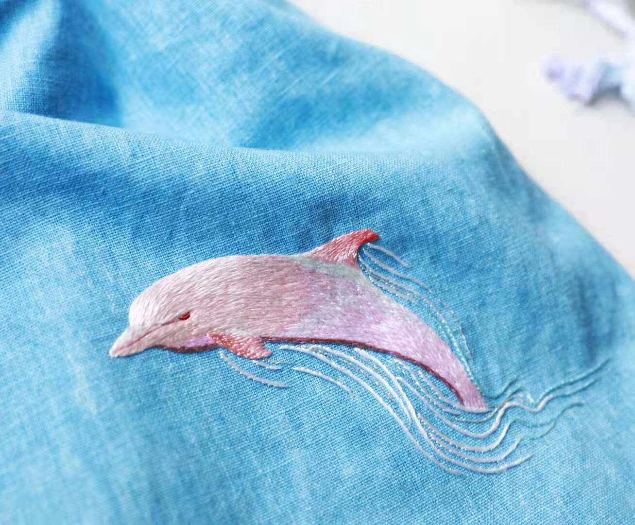 (Painted × Anjing-Shu-embroidered countryside) Shu embroidered embroidered straw wood dyeing and rope cloth bag-Taobao