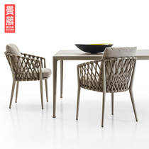 Outdoor Table And Chairs Garden Courtyard Sale Room Outdoor Leisure Rattan table and chairs Balcony Rattan chair Three sets open table and chairs