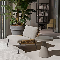 Balcony sofa chair Nordic lazy living room single sofa rattan chair model room set up design rattan art sofa