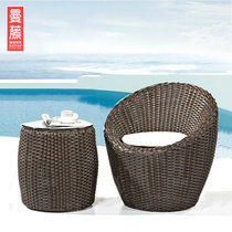 Balcony Small Table And Chairs Combined Outdoor Table And Chairs Patio Waterproof Sunscreen Table And Chairs Tea Table Balcony Leisure Chair Single